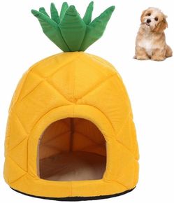 NEW Pineapple Pet Bed Creative Dog House Cozy Pet Nest Adorable Dog Cave for Small size Pets