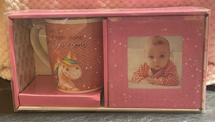 Unicorn Mug & Frame Gift Set New