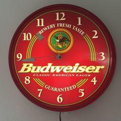 Vintage LED Budweiser Clock