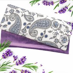 Eye Pillow with Extra Cover Yoga Meditation Accessories Lavender Aromatherapy Weighted Eye Mask for Sleeping, Yoga, Meditation, Self Care Relaxation G