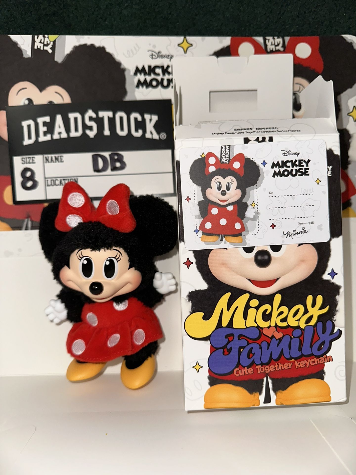 Pop Mart Disney Mickey Family Cute Together Series Minnie Plush Keychain