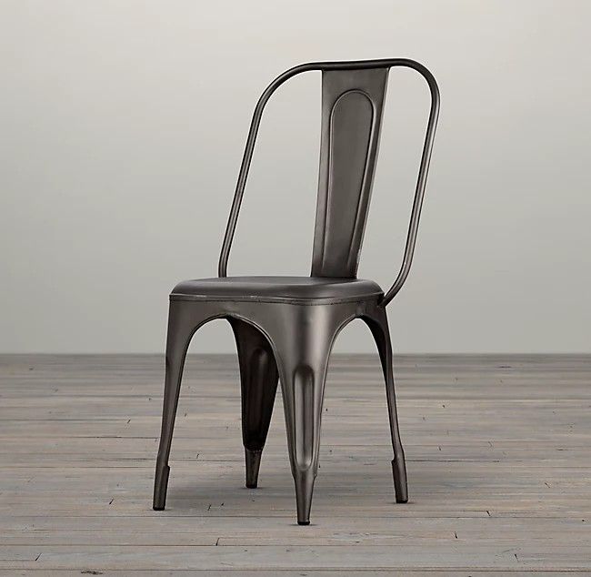 Restoration Hardware RH Metal Dining Chairs Set 5