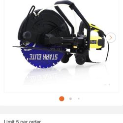 XtremepowerUS 3200W Electric 16" Circular Saw Concrete Saw Wet/Dry Concrete Cutter 20AMP With Water Line Attachment (Blade Included)50120