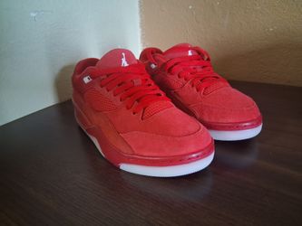 Air Jordan Low-Top Red Suede Sneakers