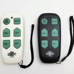 2 Universal Big Button TV Remotes - EasyMote Backlit