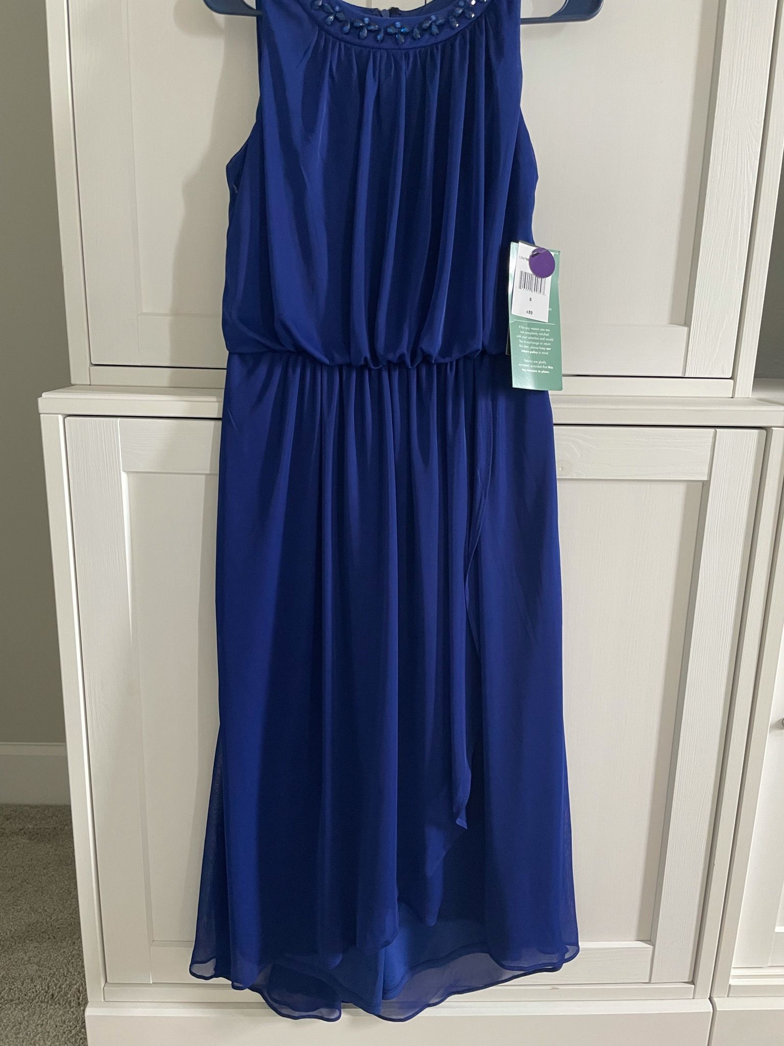 Woman’s Size 6 Royal Blue Dress NEW
