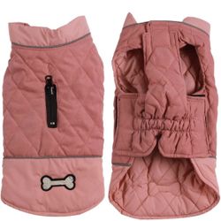 Vecomfy Reversible Dog Coats for Small Dogs Waterproof Warm Puppy Jacket for Cold Winter