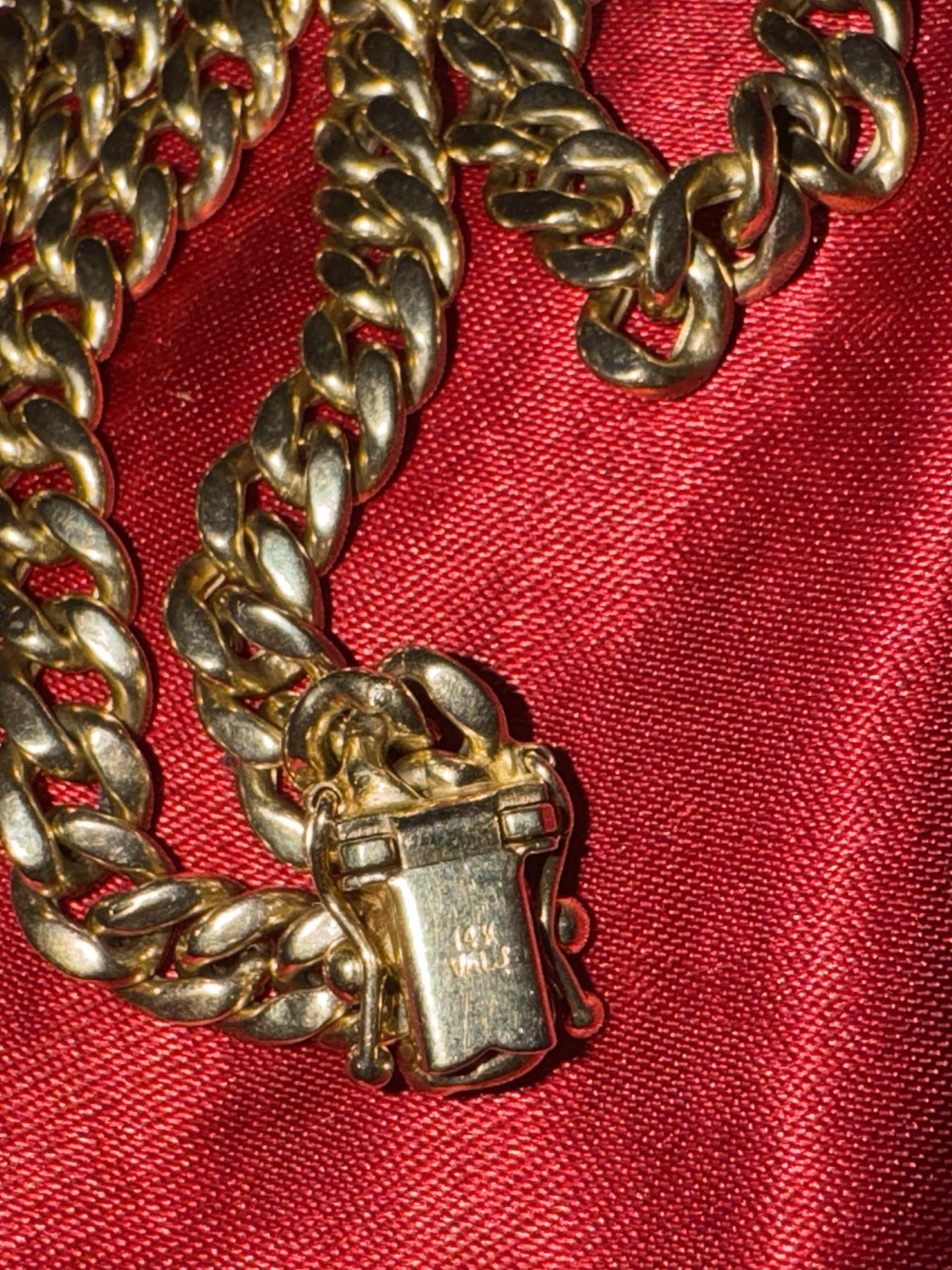 Cuban Link 14k Gold Chain And Pendent 