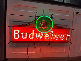 Budwiser neon sign