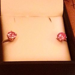 1 Carat Rose Gold Earings