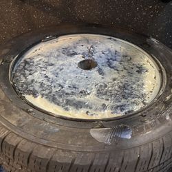 Concrete Filled Tires For Lifting With Barbell