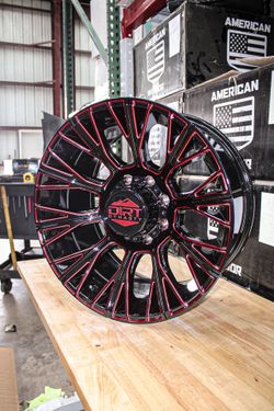 Black & Red Custom Wheels – Aggressive Street Setup 🛞