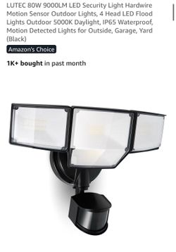 LUTEC new 80 W outdoor security light W motion sensor