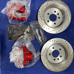 High Performance Rear Brakes Kit with Rotors, Pads and Calipers