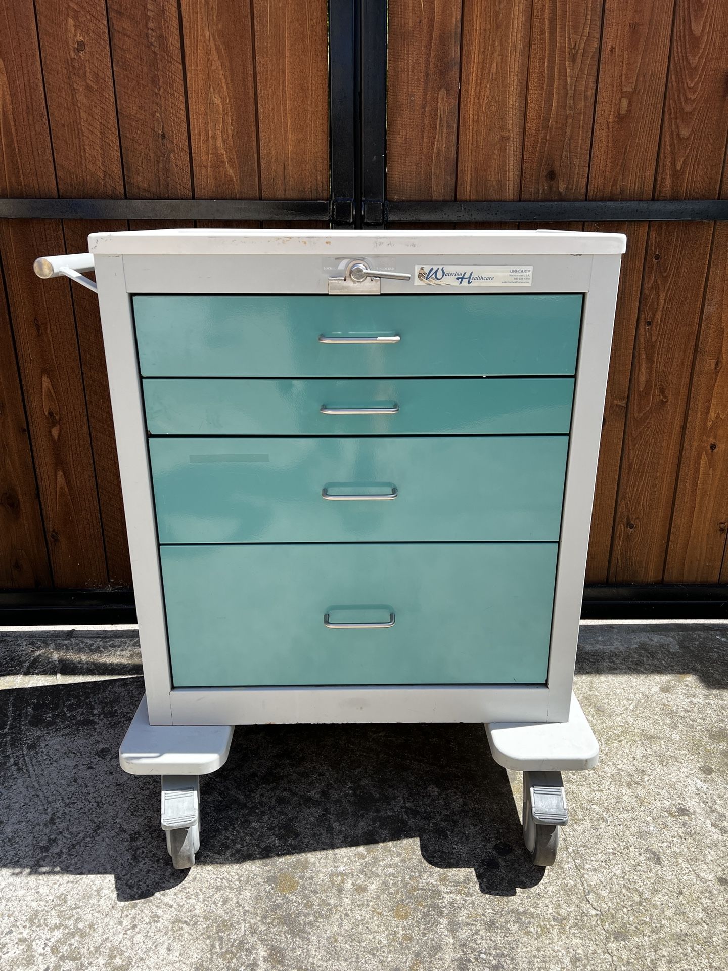 4 Drawer Metal Cabinet On Wheels 