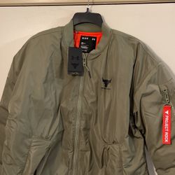 NWT Project Rock Insulated Bomber Jacket Lg. No Deliveries 