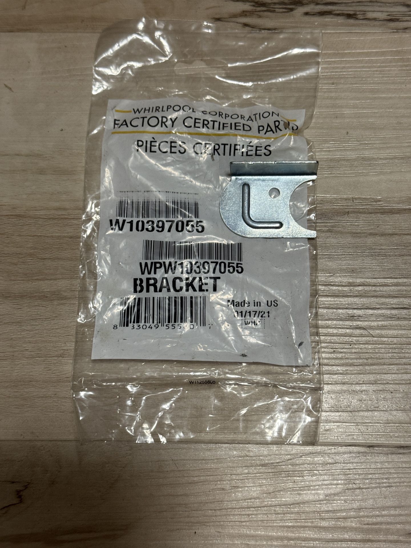 NEW Genuine Original Whirlpool Bracket Refrigerator Freezer Appliance W10397055