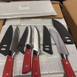 Knife 4 knives, 4 knife sheaths