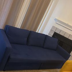 Blue Couch/ Pull Out Bed