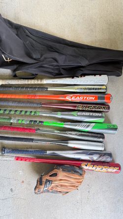Baseball bats.