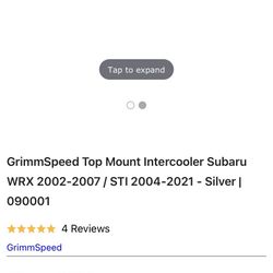 Grimmspeed Intercooler 