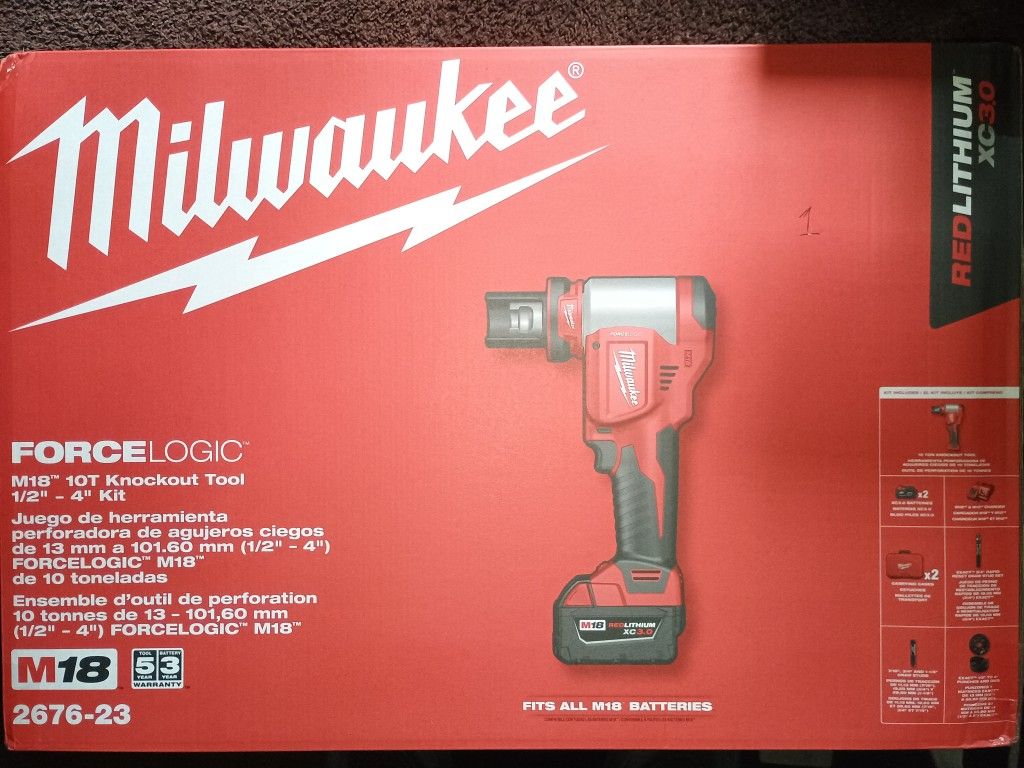 Milwaukee M18 10T Knockout Tool Kit (1/2"-4")