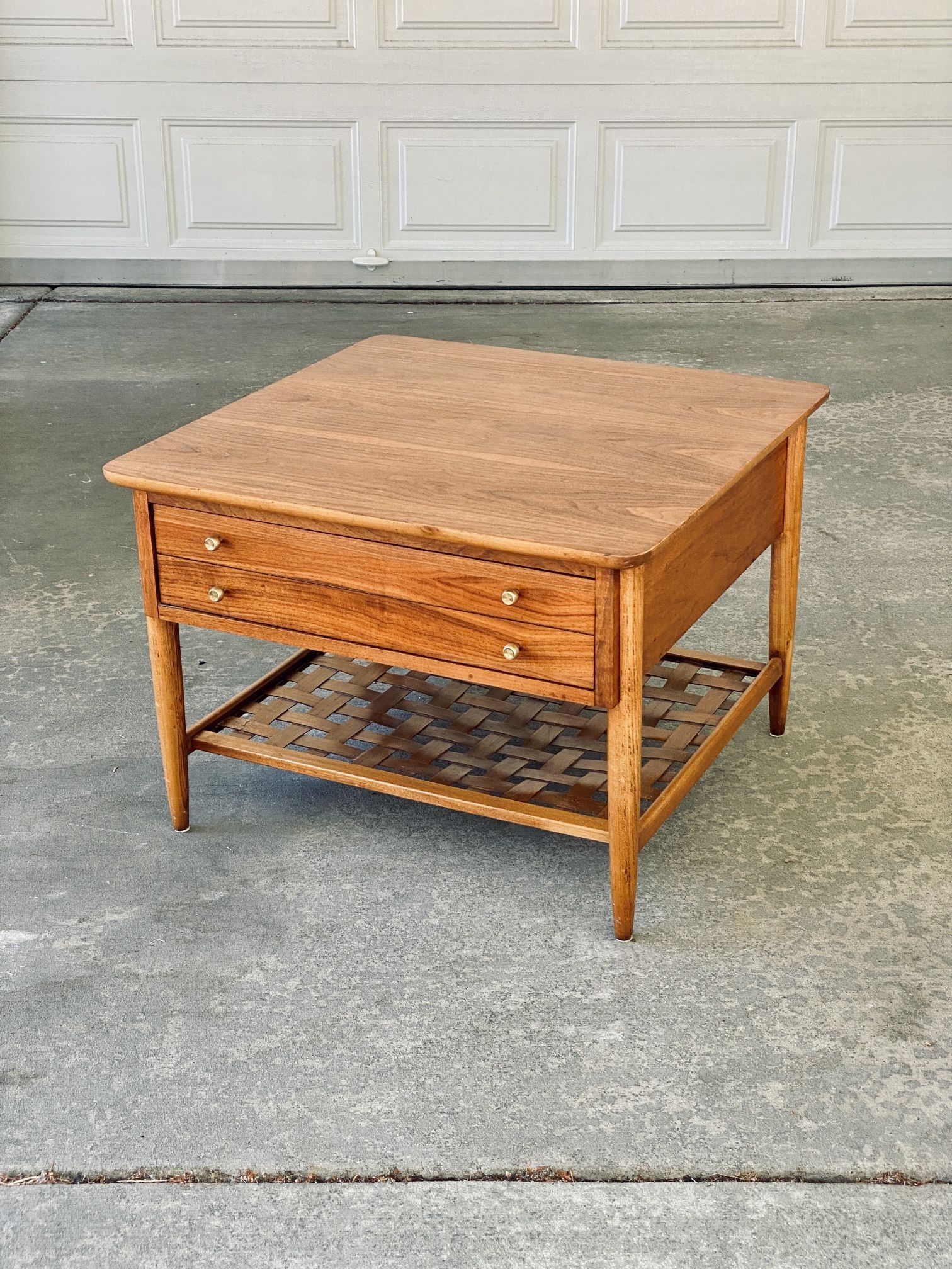 Restored Mid Century Walnut Side/Coffee Table by Lane