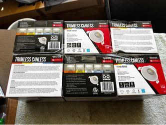 6 Trimless Canless 3’ LED Recessed Downlights