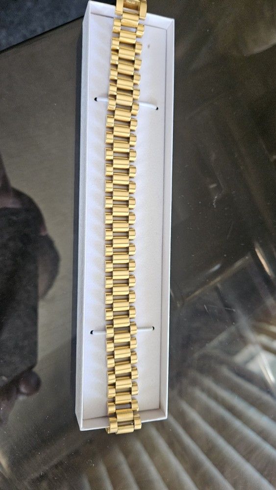 Mens 9 Inch Gold Plated Bracelet