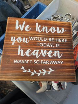 10" wooden sign