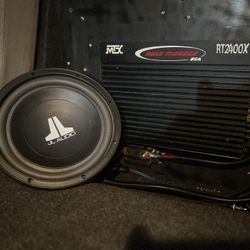 10” Jl audio W3 & Mtx 2ch amplifier 900 rms