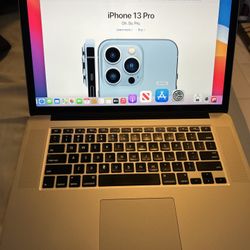 2014 Retina 15-inch MacBook Pro Core I7 16GB RAM 128GB SSD macOS Big Sur