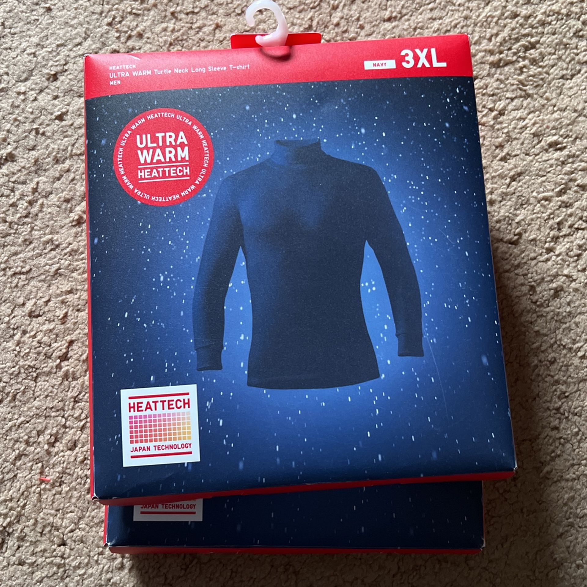 TWO Uniqlo heattech Ultra Warm Men Long Sleeve Tshirt