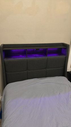 Grey twin size bed