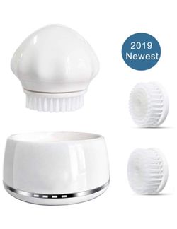 New Version】Facial Cleansing Brush, OTUCO Rotating Waterproof Face Brush - 2 Modes, 2 Brush Heads, Smart Timer, Wireless Charging - Electric Face Bru