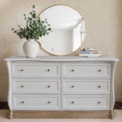 Solid Wood 6-Drawer Dresser