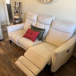 Matching  Suede Leather Sofa and Love Seat Recliner