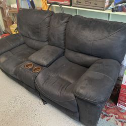 electric reclining couch Blue