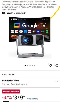 HAPPRUN

2000 ANSI Official Licensed Google TV Outdoor Projector 4K