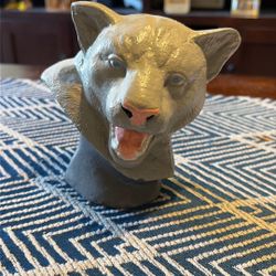Wild Cat  Painted Sculpture