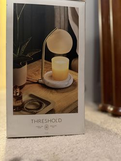 Candle Lamp Warmer White Frosted - Threshold