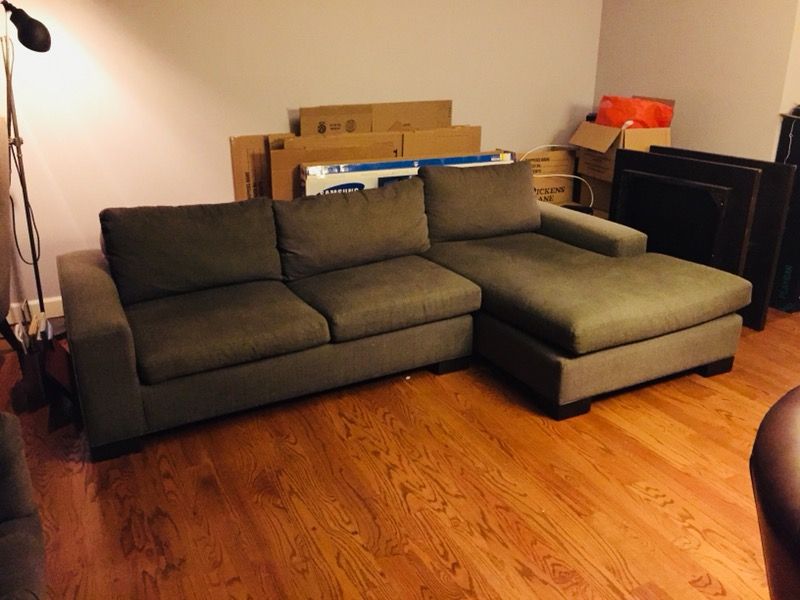 Room and Board Townsend sofa and right arm chaise