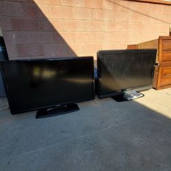 Free 2 TVs 1 TV Cabinet I Full bed with drawers under. Beat up for DIY Project.  Garage Refrigerator/Old & still running 