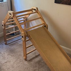 Kids Climbing Triangle With Reversible Slide/Climbing Wall