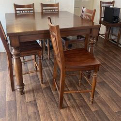 Bar Height All Solid Wood 8 Chairs/ Table Middle Piece 