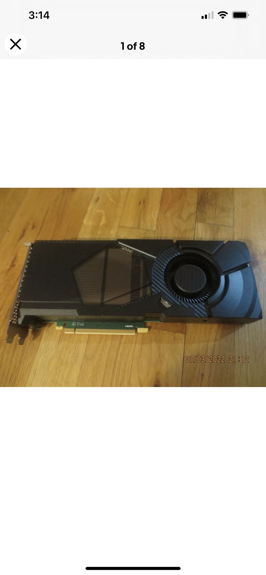 DELL OEM Nvidia GeForce RTX 2070 Super 8GB GDDR6 Graphics Card Dell GPCKW *MINT*