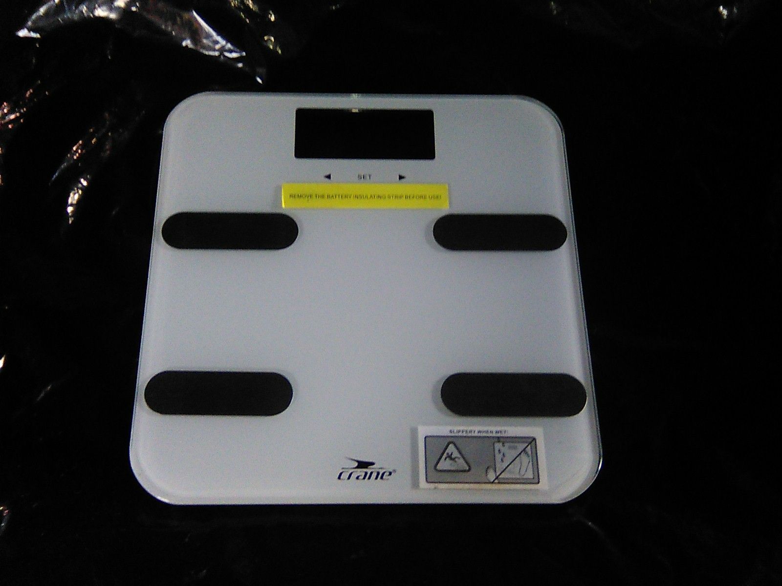 Crane body fat bathroom scale glass digital new. No box.