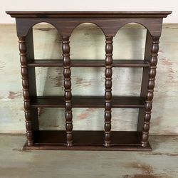Cute Vintage Wooden Curio Cabinet/shelf CAN SHIP