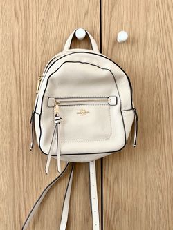Coach Leather Backpack Bag White/Cream