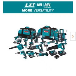 NEW IN BOX MAKITA 15pc 18v Cordless Tool Kit